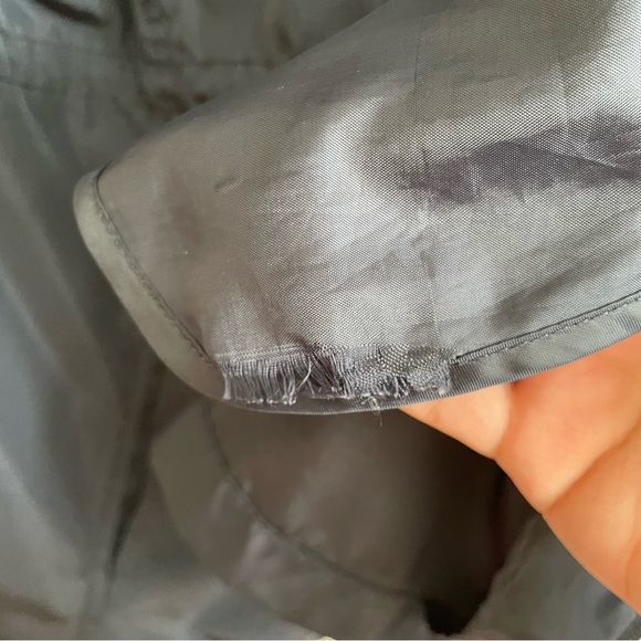 Ci Sono Striped Outerwear lightweight jacket size XL navy waist cinch winter - Picture 7 of 8